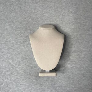 MOOCA Linen Jewelry Necklace Display Holder Stand Mannequin Bust